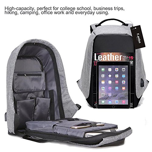 Laptop Rucks  cke  USB Outdoor Rucksack  Wasserabweisend Multifunktionsrucksackmit USB-Ladeanschluss und Anti-Diebstahl Design  Geeignet f  r Campus R