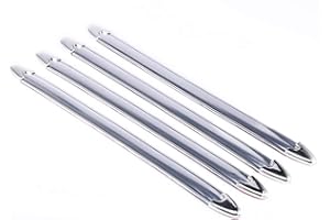 Qiilu Silver Chrome Auto Front Rear Bumper Protector Corner Guard Scratch Sticker HNH