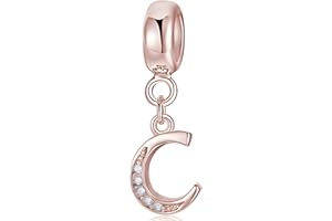 XWN Perles lettres A à Z pour bracelet, argent 925, compatible Pandora et bracelets/colliers européens, pour femmes/filles X237.