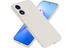 EASSGU Custodia per Motorola Moto E14 / G04S / G04 / G24 / G24 Power (6.5" Inches), Cover Morbida in Silicone TPU - Bianco antico