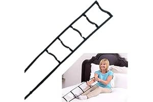 AKZOEYHEALTHE Bettleiterhilfe Verstellbar Betthilfe-Hilfsgriff Strickleiter Sicherheitsleiter Assistent Gurte Patienten Aufstehhilfe mit 5 Handgriffen für ältere Menschen, Senioren, Verletzte, Schwangere, Handicap