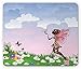 Produktbild Drempad Gaming Mauspads Custom, Princess Mouse Pad, Celestial Fairy on a Flower Meadow Clouds Wildflowers Wings Fantastical Design, Standard Size Rectangle Non-Slip Rubber Mousepad, Multicolor
