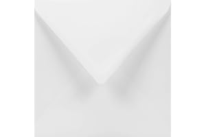 Netuno 100 enveloppes carées blanches 155x155mm 100g Lessebo Smooth White rabat pointu enveloppes décoratives idéales pour invitations brochures flyers anniversaire mariage cartes de vœux lettres
