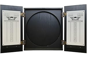 ‎BULL'S Bull's Darts Deluxe Wooden Dartboard Cabinet - Black