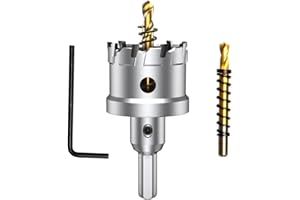 ASNOMY Scie cloche de 42 mm, foret en métal dur, scie cloche TCT, idéale pour les trous en acier inoxydable, fer, bois, plastique