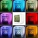 Vale® 7 LED Colour Changing Digital Alarm Clock Thermometer Date Time Night Light LCD