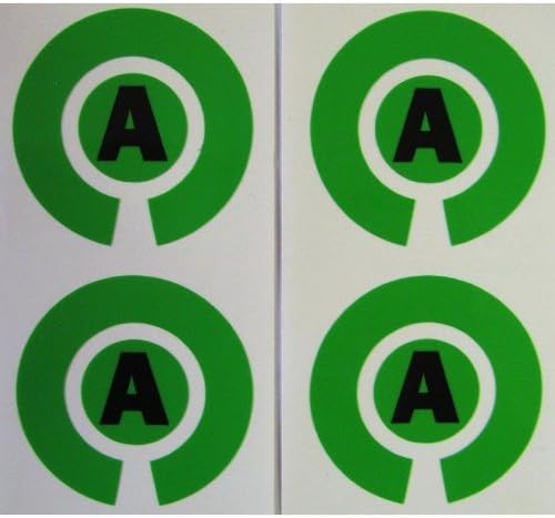 Crown Green Lawn Indoor Bowls Adhesive Lettered Coloured Marker Labels Set of 4
