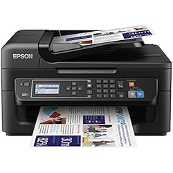 Epson Workforce WF-2630WF - Impresora multifunción de tinta (WiFi, pantalla LCD monocroma retroiluminada de 5,6 cm), color negro