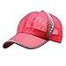 Produktbild Unisex Männer Frauen Outdoor Urlaub Sonnenschirm Sonnenhut Schnell trocken Belüftung Baseballhut Sommer Hüte Strandhut Baseball Caps Sportcap Super Coole Snapback Baseballmütze Mesh (Rot)