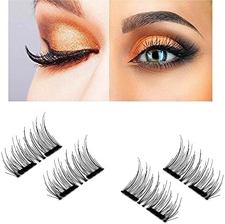 YUOIOYU Stylish Magnetic False Eyelashes - 0.2mm Ultra Thin, 3D Fiber Reusable Best Fake Lashes, Natural Handmade Extension Fake Eye Lashe (T42)