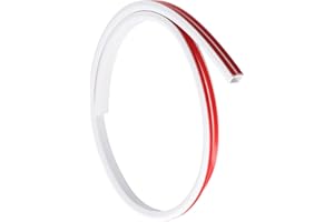 AOMHREK 15 MM Canaleta de Cables Blanco para Ocultar Cables, Cubierta de Cable Flexible para el Suelo de la Pared, Canales de Cable Trapezoidal para Cables, Mini Canaleta Autoadhesiva para Cables en el Suelo