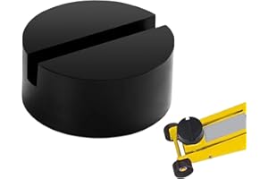 Alriedy Cric en caoutchouc - 75 mm - Avec rainures - Bloc en caoutchouc universel pour cric de voiture - Antidérapant - Protège les voitures - Cric rond - Pour voiture, SUV