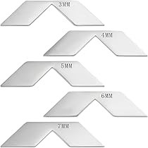 OLYCRAFT 8Pcs Bookbinding Corner Miter Tool 2/3/5/10mm Stainless Steel Book Binding Angle Cutting Tool Bookbinding Corner Cutting Jig Set For