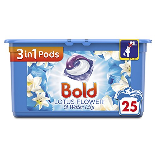 Bold 2 en 1 Lavado cápsulas de flor de loto y nenúfares lavados, pack de 3