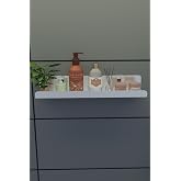 Risingmaber 3M Ultra G&uuml;&ccedil;l&uuml; Yapışkanlı Beyaz Mutfak&amp;Banyo Rafı, &Ccedil;ok Ama&ccedil;lı Organizer Raf 2 Adet MT96B
