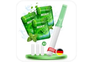 ‎J.FÉE J.Fée 1 Stück Rauchentwöhnung Atemstick Minze Verstärken und 9 Minze Verstärken Geschmacksfiltern, S2.0 Rauchentwöhnung Zigarettenersatz Rauchfrei Hilfsmittel mit Widerstand Atemsticks und Filter