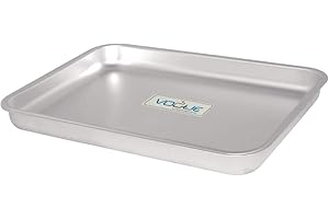 Vogue Aluminium Rectangle Bakewell Pan 370mm - Sheet Pan, Baking Tray for Muffins, Cupcakes, Cookies K433