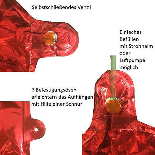 love-Schriftzug Luftballon in Rosegold/Pink/Gold/Silber/Rot – XXL Folienballon als Hochzeit Dekoration, Party Geschenk, Fotorequisite oder Liebes-Überraschung - 3