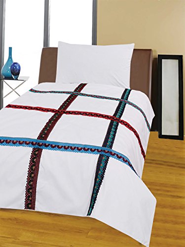 Love2Sleep COTTON RICH JUNIOR COT BED DUVET COVER AND PILLOWCASE 120 X 150 CM : DESIGN RAINBOW