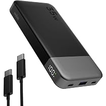 Powerbank 10000mAh + cavo Lightning - USB-C integrati - bianco LinQ - Italiano