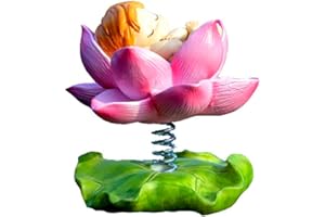 Gemmia Miniature Fairy Garden Figurine for Car Decor- Peaceful Lotus Fairy