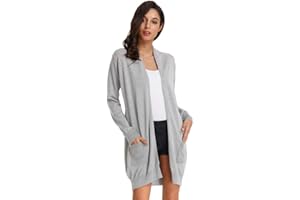 GRACE KARIN Cardigan Donna Lungo Cardigan a Maniche Lunghe Elegante Casual