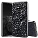 Produktbild Karomenic kompatibel mit Huawei Mate 20 Pro Silikon Hülle 2 in 1 Glänzend Bling Strass Schutzhülle Männer Mädchen Ultra Slim Weiche TPU Handyhülle Plastik Hard PC Tasche Bumper Case,Schwarz