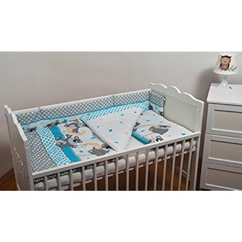 Lit Dessin Brebis Et Trefles Bleu Ensemble Set Complet 6 Pieces Parure De Lit Literie Pour Bebe 1x60 La Chambre De Bebe Matelas Et Linge De Lit Dwteam In