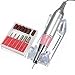 DANCINGNAIL 220V Acrylic Electric Nail Drill File Buffer Bits Manicure Pedicure Kit Set Pink