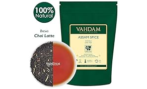 Assam Spice Masala Chai, 100gr (50 tazze) | Assam Tea | Miscela Unica di T&egrave; Nero Assam, cardamomo, cannella, chiodi di garofano e pepe nero | Brews Chai Latte | Chai Tea dall'India