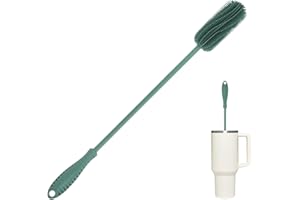 ddLUCK scovolino borraccia bottiglie silicone,manico lungo 40 cm pulisci bottiglie spazzola,per vetro bottiglia acqua,tazza termica,palestra borracce,water bottle sportiva(Verde)