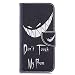 Produktbild Ougger Hülle für Sony Xperia XA2 Schutzhülle, Leder Tasche Beutel Flip Stehen Beutel Cover Weich Silikon Bumper Schale Handyhüllen Sony Xperia XA2 mit ID Kartensteckplatz, Lächeln