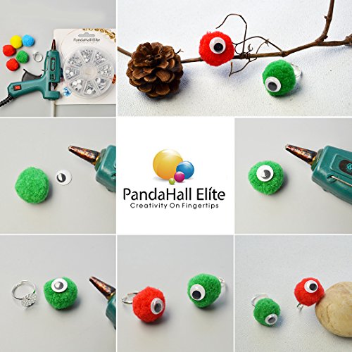 PandaHall Elite ca 2000 stk 10 mm Bunte Mini Pompons Kinder zum Basteln toll Figuren und Dekoration - 6