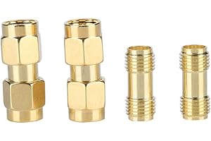 PUSOKEI Adaptateurs SMA Mâle et Femelle - Kit de 4 Connecteurs Coaxiaux RF