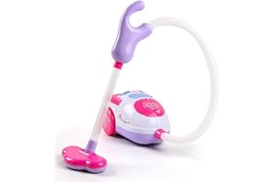 BSTCAR Aspirador de juguete para niños con música y luz, aspiradora de muñeca rosa pequeño juguete eléctrico, niña