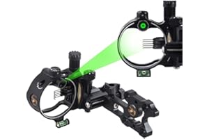 ‎SHARROW SHARROW Bogen Visier 5 Pin / 7 Pin Bogenvisier Retina Micro Einstellbar Jagdvisier mit Bogen Viesier Licht Aluminiumlegierung Zielvorrichtung Compoundbogen Anblick Bogensport Zubehör