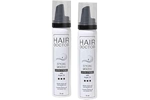 ‎HAIR DOCTOR HAIR DOCTOR Styling Mousse Extra Strong - Professioneller Schaumfestiger pflegend mit Argan Öl, 2er Pack (2 x 75 ml)