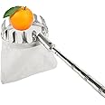 Fruit Picker Tool, Fruit Picking Harvester with 4m/13ft Telescopic Extendable Pole and Non Slip Grip Handle, Fruit Picking Equipment for Apple Pear Lemon Orange Harvesting