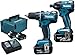 Produktbild Makita Akku-Set 18 V DDF480 und DTD129, 2 Akkus und Ladegerät im Makpac, DLX2000MJ