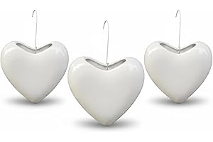 L&J 3x umidificatore d'aria in ceramica - evaporatore del radiatore per umidificare l'aria della stanza - evaporatore dell'acqua con gancio - evaporatore riscaldamento termosifoni caloriferi (Bianco)