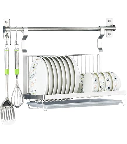 Scolapiatti Telescopico PapakeNook Da Lavello – Regolabile 34,5-55 Cm – Acciaio Inox 304 – Salvaspazio
