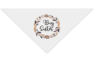 EMSea Bandana dla psa, chusta na szyję dla zwierząt domowych, trójkątny szal dla średnich psów, na co dzień, na imprezę, wesele, do fotografii - "Big Sister"