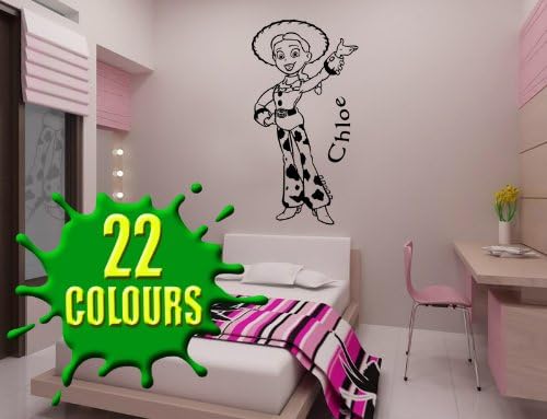 Toy Story - Jessie - Personalised with a name of your choice - Children's Wall Decal Sticker (Medium)