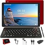 Tablette Tactile 10 Pouces Android 8.1 Tablettes avec Quad Core 3 Go de RAM et 32 Go ROM et Dual SIM Call, Écran HD 1280x800 IPS avec Double caméra (WiFi Bluetooth GPS), Rouge