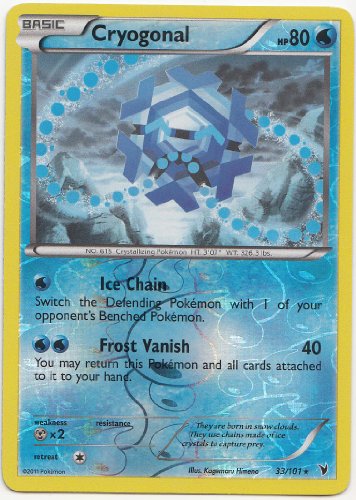 Pokemon Card - Black & White Noble Victories (Reverse Holo) - Cryogonal 33/101