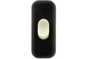 Zenitech Interrupteur 2A Unipolaire Luminescent - Noir