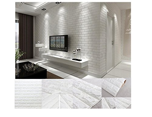 ILOVEDIY-Lot-de-20-Maison-Decor-3D-Brique-Art-Autocollant-Stickers-Muraux-Citations-Chambre-Enfant-Adulte