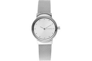 Skagen Freja Lille Watch for Women, Quartz Two Hand Movement with Stainless Steel or Leather Strap
