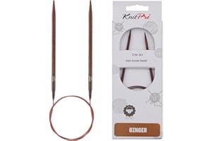 KnitPro K31087 Rundstricknadel, Wood, Braun, 80cm x 3.5mm