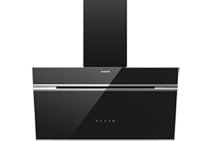 KLARSTEIN Alina Cooker Hood - 70cm Extractor Hood, 600 m³/h Air Flow, A Energy Efficiency, Touch Control, LED Lighting, Quiet 68 dB, Exhaust & Recirculation, Black